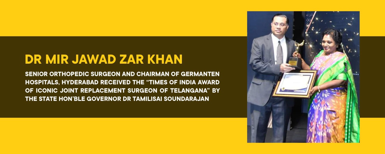 Dr Mir Jawad Zar khan -Governor Award